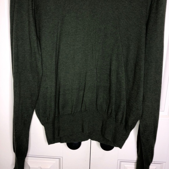 Polo by Ralph Lauren V Neck Lightweight Heather Green Sweater Size Large - Picture 3 of 7